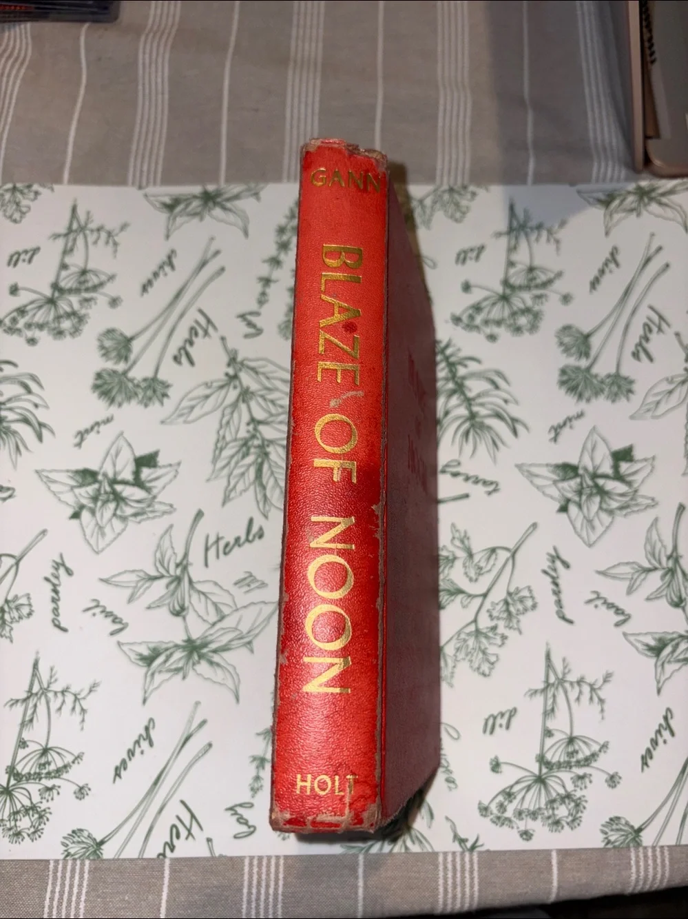 Vintage 1946 Blaze of Noon Hardcover Book by Ernest K. Gann -Red Cloth Bound